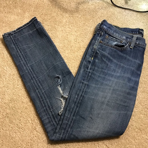 Lucky Brand Denim - Lucky Brand Straight Leg Distressed Jeans - 6/28